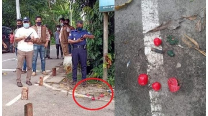 সেতুমন্ত্রী  ওবায়দুল কাদেরের বাড়ির সামনে ককটেল বিস্ফোরণ