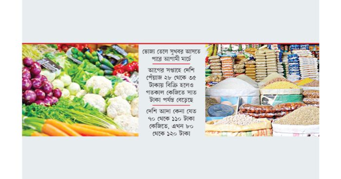 সবজিতে স্বস্তি, চাল ও তেলে অস্বস্তি