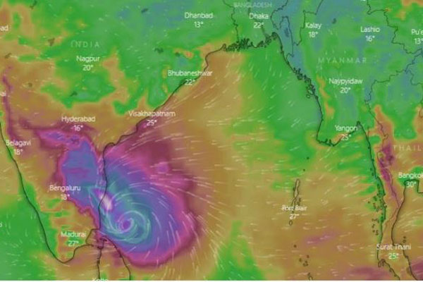 সন্ধ্যায় ভারতে আঘাত হানতে পারে ঘূর্ণিঝড় ‘নিভার’