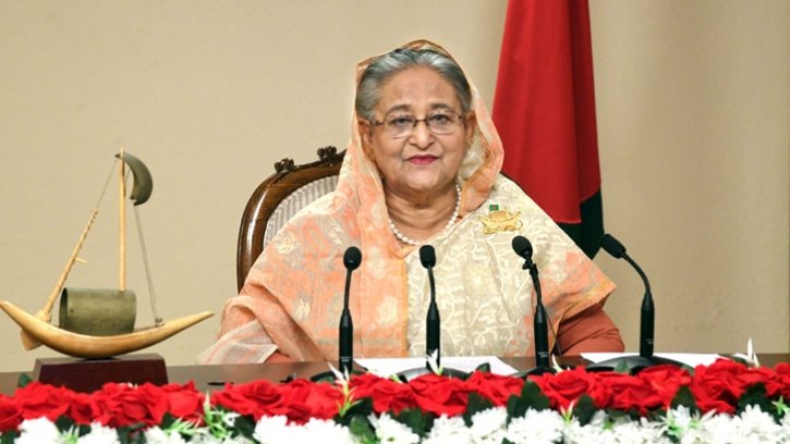 সংবাদ সম্মেলনে প্রধানমন্ত্রী শেখ হাসিনা