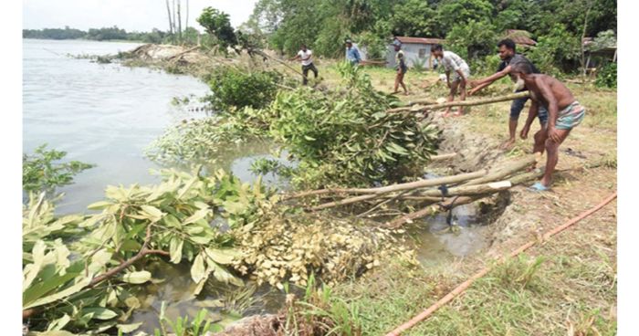 বাড়ছে পানি, তীব্র হচ্ছে নদী ভাঙন