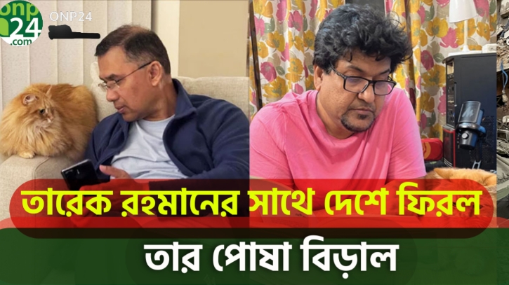 তারেক রহমানের সঙ্গে দেশে ফিরলো পোষা বিড়াল ‘জেবু’ |
