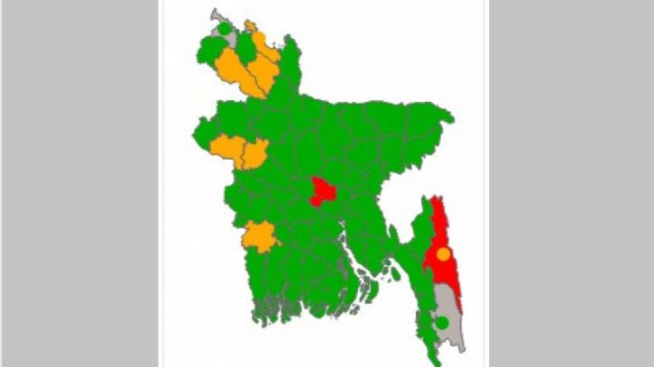করোনার ‘রেড জোন’ ঢাকা-রাঙামাটি