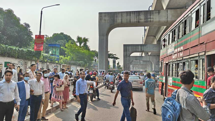 সকালে আগারগাঁও-শাহবাগ অংশে মেট্রোরেল বন্ধ, ভোগান্তি