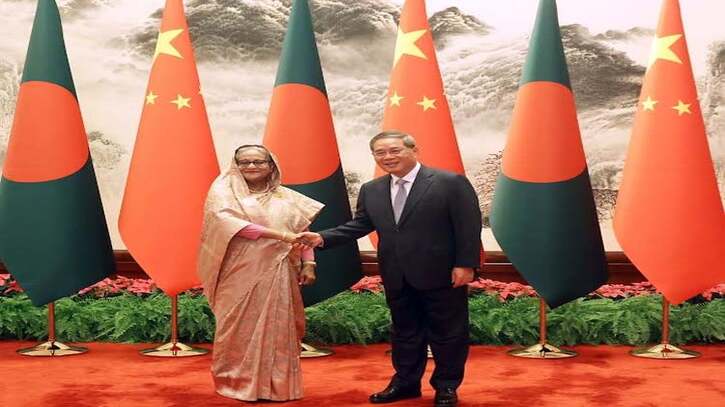 বাংলাদেশ ও চীনের প্রধানমন্ত্রীর মধ্যে দ্বিপাক্ষিক বৈঠক শুরু