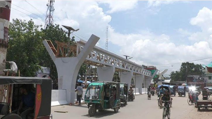ঝিনাইদহে পদ্মা সেতুর আদলে প্রতিকী পদ্মা সেতু