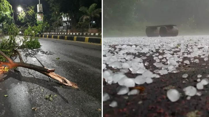রাজধানীতে স্বস্তির বৃষ্টি, সঙ্গে কালবৈশাখী, শিলাবৃষ্টি