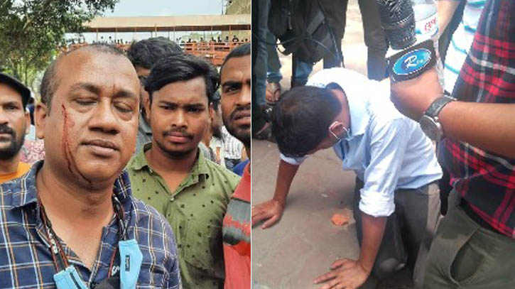 নিউ মার্কেটে সাংবাদিকদের পেটালেন ব্যবসায়ীরা 