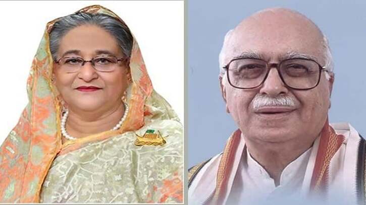 এল কে আদভানির সঙ্গে শেখ হাসিনার সৌজন্য সাক্ষাৎ