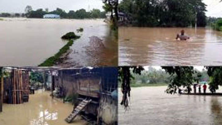 পাহাড়ি ঢলে রাঙ্গামাটির নিম্নাঞ্চল প্লাবিত