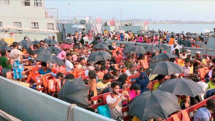 ভাসানচরে পৌঁছেছে আরও ১৯৯৯ জন রোহিঙ্গা
