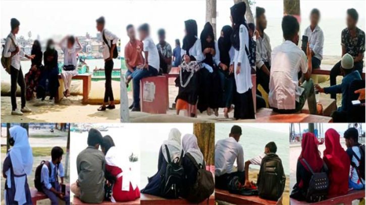 চাঁদপুর : স্কুল-কলেজের ড্রেস পরে ঘুরতে আসা ২০ তরুণ-তরুণী আটক