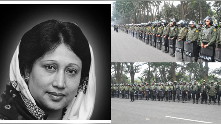 খালেদা জিয়ার জানাজায় ৫০ প্লাটুন আনসার মোতায়েন