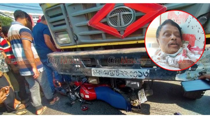 বরিশাল-ঢাকা মহাসড়কে ট্রাক চাপায় মোটরসাইকেল চালক নিহত