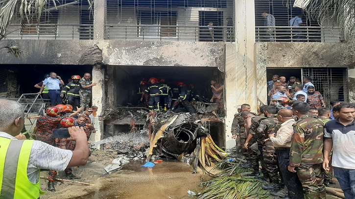 উত্তরায় বিমান বিধ্বস্ত: দগ্ধ ২৮ জন বার্ন ইউনিটে ভর্তি, চিকিৎসাধীন