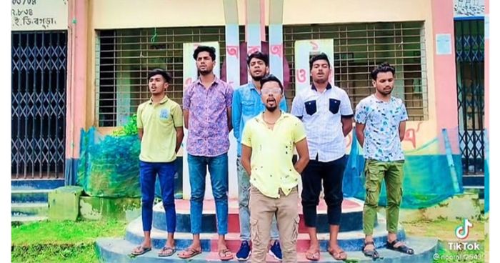 বগুড়ায় জাতীয় সংগীত অবমাননা করে টিকটক ভিডিও, আটক ৫