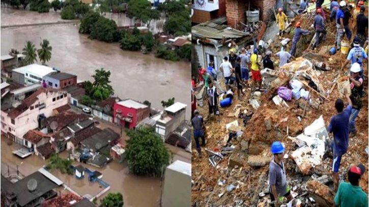 ব্রাজিলে বন্যা ও ভূমিধসে নিহত বেড়ে ১০৫