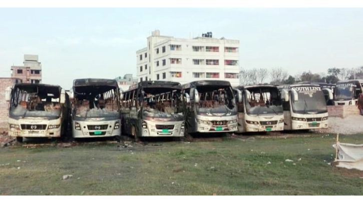 ফরিদপুরে ১২ বাসে অগ্নিকাণ্ডের ঘটনায় পুলিশের তদন্ত কমিটি
