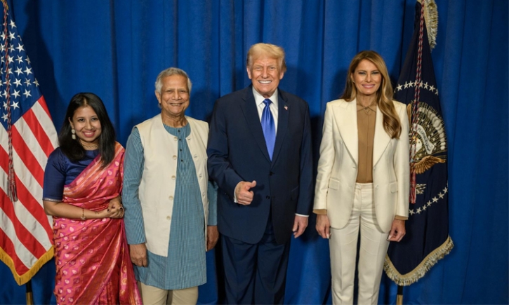 মার্কিন প্রেসিডেন্টের সংবর্ধনা অনুষ্ঠানে প্রধান উপদেষ্টা ও তাঁর ক