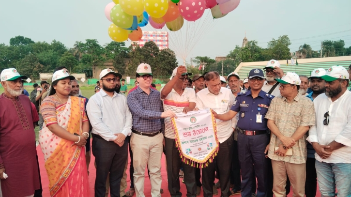 বর্ণাঢ্য আয়োজনে রাজবাড়ীতে নতুন কুঁড়ি স্পোর্টসের উদ্বোধন