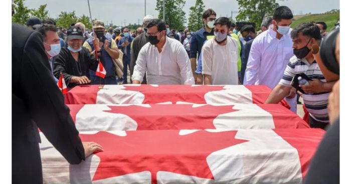 কানাডায় হামলায় নিহত মুসলিম পরিবারের জানাজায় ঢল