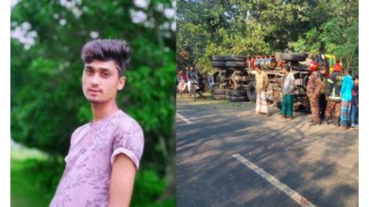 বান্দরবানে বালুবোঝাই ট্রাক গভীর খাদে পড়ে প্রাণ গেল চালকের