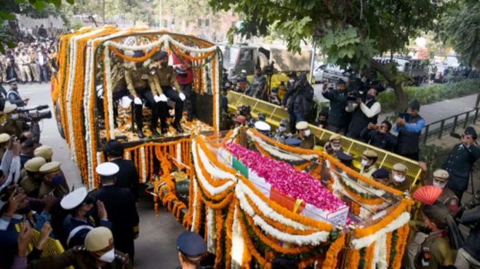 ভারতের প্রতিরক্ষাপ্রধানের শেষকৃত্য রাষ্ট্রীয় মর্যাদায় সম্পন্ন