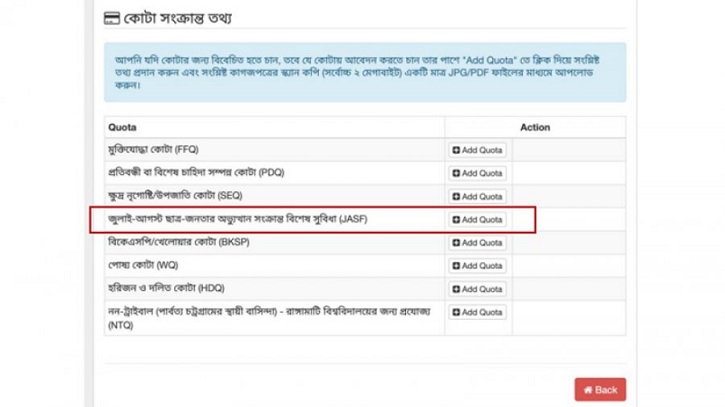 ভর্তিতে `জুলাই শহীদ` পরিবারের জন্য সুবিধা নিয়ে বিতর্ক