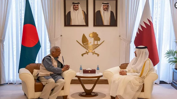 কাতারের প্রধানমন্ত্রীর সঙ্গে বৈঠক করলেন অধ্যাপক ইউনূস