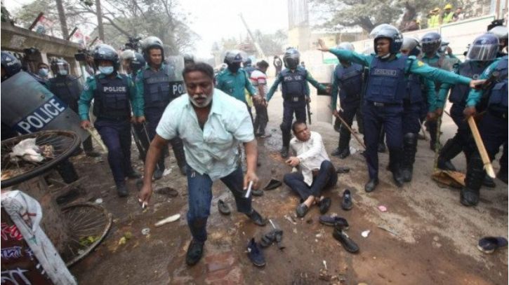 ফরিদপুরেপুলিশের ওপর হামলার ঘটনায় বিএনপির ৫শ’নেতাকর্মীর নামে মামলা