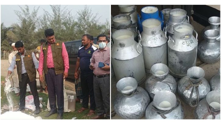 সাতক্ষীরায় ‘খাটি’ দুধে তেল-রং মিশিয়ে তৈরি হচ্ছে ননি!