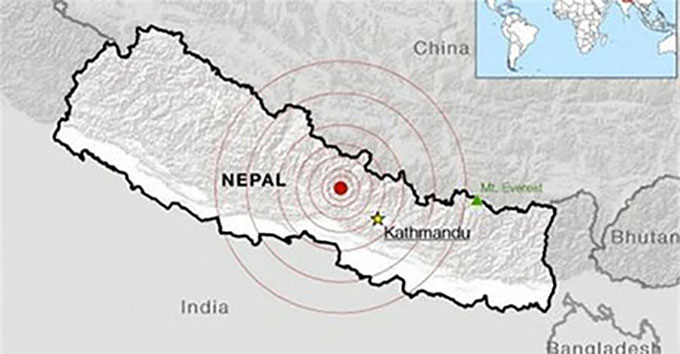 নেপালে ৫.৮ মাত্রার ভূমিকম্প আঘাত হেনেছে