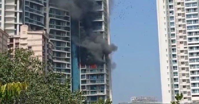 মুম্বাইয়ে বহুতল আবাসিক ভবনে ভয়াবহ আগুন