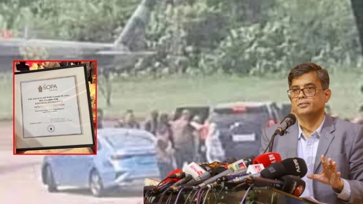 শেখ হাসিনার দেশত্যাগের খবর দিয়ে শীর্ষ সাংবাদিকতায় সম্মাননা