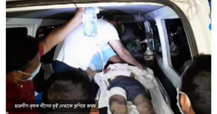 ছাত্রলীগ ও কৃষক লীগের নেতাকে কুপিয়ে জখম