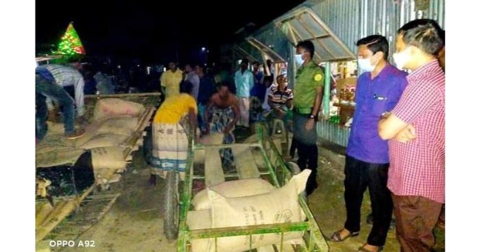 আজমিরীগঞ্জে পাচারকালে  ৪৫০কেজি সরকারি চাল জব্দ