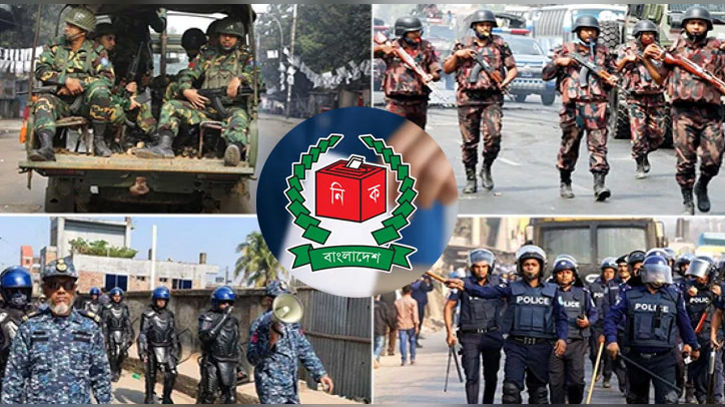 ভোটের মাঠে ৯ লাখ ১৯ হাজার ফোর্স, সেনা ১ লাখ